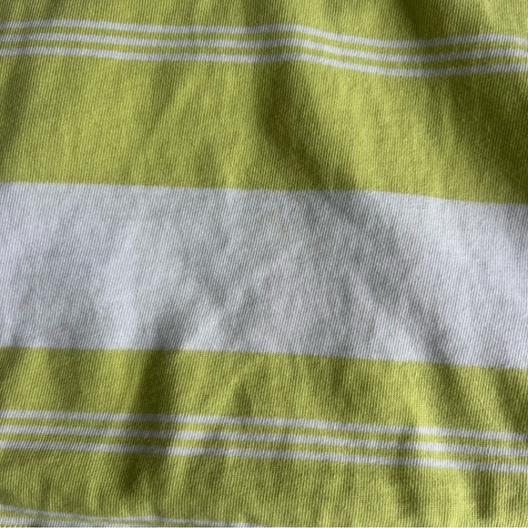 Maeve By Anthropologie Vintage Small Green and White Striped Polo Shirt - Picture 3 of 7